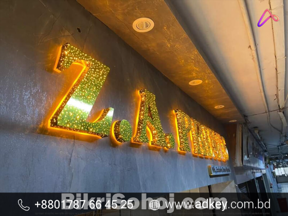 Outdoor LED Acrylic Letter Advertising in Dhaka BD